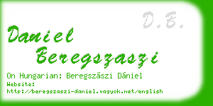 daniel beregszaszi business card